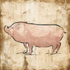 Cream Pig Poster Print by OnRei OnRei - Item # VARPDXONSQ122A