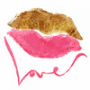 Love Lips White Poster Print by OnRei OnRei - Item # VARPDXONSQ128A2