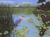 Heron and Egrets Poster Print by Debbie Pearson - Item # VARPDXPDRC007