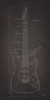 Electric Guitar Blueprint Poster Print by Lauren Rader - Item # VARPDXRAD899