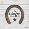 A Cowboy Lives Here Poster Print by Robin-Lee Vieira - Item # VARPDXRLV677