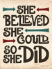 She Believed Poster Print by Susan Ball - Item # VARPDXSB321