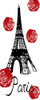 Red Paris Poster Print by Sheldon Lewis