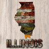 Illionis Wooden Map Poster Print by Sheldon Lewis - Item # VARPDXSLBSQ418E
