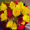 Yellow And Red Roses Poster Print by Sarah Butcher - Item # VARPDXSRSQ007A