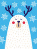 Snowflake Reindeer Poster Print by Seven Trees Design Seven Trees Design - Item # VARPDXST597