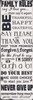 FAMILY RULES Poster Print by Taylor Greene - Item # VARPDXTGPL078A