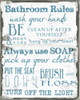 BATHROOM RULES WHITE Poster Print by Taylor Greene - Item # VARPDXTGRC077B2