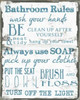 BATHROOM RULES WHITE Poster Print by Taylor Greene - Item # VARPDXTGRC077B2