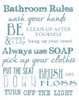 BATHROOM RULES WHITE Poster Print by Taylor Greene - Item # VARPDXTGRC077E