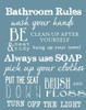 BATHROOM RULES BLUE Poster Print by Taylor Greene - Item # VARPDXTGRC077F