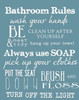 BATHROOM RULES BLUE Poster Print by Taylor Greene - Item # VARPDXTGRC077F