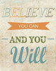 Believe You Can Poster Print by Taylor Greene - Item # VARPDXTGRC132A