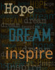 Hope Dream Inspire Poster Print by Taylor Greene - Item # VARPDXTGRC142A