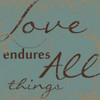 LOVE ENDURES ALL Poster Print by Taylor Greene - Item # VARPDXTGSQ074D