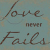 LOVE NEVER FAILS Poster Print by Taylor Greene - Item # VARPDXTGSQ074F