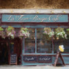 Cafe Blue Poster Print by Taylor Greene
