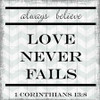 Love Never Fails Poster Print by Taylor Greene - Item # VARPDXTGSQ353C