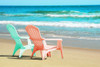 Adirondak Chairs on the beach Poster Print by Suzanne Foschino - Item # VARPDXZFRC098A2