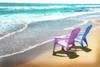 Bright Adirondak chairs right 1 Poster Print by Suzanne Foschino - Item # VARPDXZFRC098B1