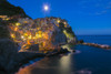 Italy, Manarola. Sunset on town.  Poster Print by Jaynes Gallery - Item # VARPDDEU16BJY0372