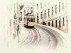 Portugal, Lisbon. View of yellow tramway Poster Print by Terry Eggers - Item # VARPDDEU23TEG0565