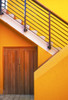 Geometric view of a yellow and orange stairway. Poster Print by Tom Haseltine - Item # VARPDDAR01THA0001