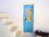 Greece, Nissyros. Weathered door and stairway.  Poster Print by Jaynes Gallery - Item # VARPDDEU12BJY0003