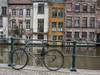 Bike along rail in the historic medieval city of Ghent Poster Print by Terry Eggers - Item # VARPDDEU04TEG0077