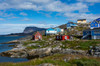 Greenland Itilleq Colorful houses dot the hillside Poster Print by Inger Hogstrom (24 x 18) # GR01IHO0134