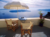 Greece, Santorini, Oia. House balcony with ocean view.  Poster Print by Jaynes Gallery - Item # VARPDDEU12BJY0010