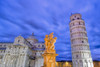 Italy, Pisa. Pisa Cathedral and Leaning Tower at sunset.  Poster Print by Jaynes Gallery - Item # VARPDDEU16BJY0378