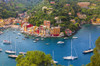 Italy, Liguria, Portofino. Aerial view of town and harbor.  Poster Print by Jaynes Gallery - Item # VARPDDEU16BJY0336