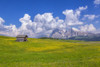 Italy, Dolomites, South Tyrol. Mountains and hut in meadow.  Poster Print by Jaynes Gallery - Item # VARPDDEU16BJY0361