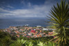 Portugal, Azores, Sao Jorge Island, Velas. Elevated town view Poster Print by Walter Bibikow - Item # VARPDDEU23WBI0967