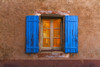 France, Provence, Roussillon. Blue window shutters. and wall.  Poster Print by Jaynes Gallery - Item # VARPDDEU09BJY0035