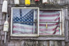 USA, Massachusetts, Cape Ann, Rockport. Fishing shack with US flag Poster Print by Walter Bibikow - Item # VARPDDUS22WBI2975