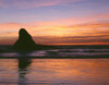 USA, Oregon. Ecola State Park, sunset over sea stack at Indian Beach. Poster Print by John Barger - Item # VARPDDUS38JBA0370