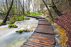 Croatia, Plitvice Lakes National Park. Wooden walkway over stream.  Poster Print by Jaynes Gallery - Item # VARPDDEU32BJY0177