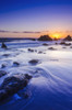 Sea stacks at sunset, El Matador State Beach, Malibu, California, USA. Poster Print by Russ Bishop - Item # VARPDDUS05RBS1295