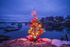 USA, Massachusetts, Cape Ann, Annisquam. Lobster Cove, Christmas Tree Poster Print by Walter Bibikow - Item # VARPDDUS22WBI3001