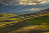 Ranch nestled in the rolling hills near Painted Hills, Oregon at sunset Poster Print by Sheila Haddad - Item # VARPDDUS38SHA0010