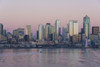 USA, Washington State. Twilight light on Seattle skyline and Elliott Bay. Poster Print by Trish Drury - Item # VARPDDUS48TDR1743