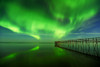 Canada, Manitoba, Winnipeg. Northern Lights reflected in Lake Winnipeg. Poster Print by Jaynes Gallery - Item # VARPDDCN03BJY0322