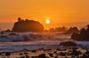 Sunset and sea stacks along Northern California coastline, Crescent City Poster Print by Darrell Gulin (24 x 18) # US05DGU0235