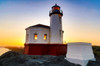 Evening light on Coquille River Lighthouse, Bullards Beach State Park, Oregon Poster Print by Darrell Gulin (24 x 18) # US38DGU0181