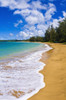 Empty beach and blue Pacific waters on Hanalei Bay, Island of Kauai, Hawaii, USA Poster Print by Russ Bishop - Item # VARPDDUS12RBS0464