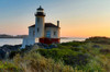 Evening light on Coquille River Lighthouse, Bullards Oregon State Park, Oregon Poster Print by Darrell Gulin (24 x 18) # US38DGU0211