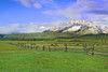 USA, Idaho, Sawtooth National Recreation Area. Landscape with split-rail fence. Poster Print by Jaynes Gallery - Item # VARPDDUS13BJY0022