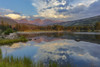 Hallett Peak and Flattop Mountain above Sprague Lake in Rocky Mountain NP, Colorado Poster Print by Chuck Haney - Item # VARPDDUS06CHA0152